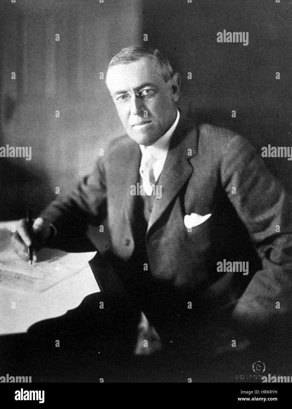 Woodrow Wilson, 28 U.S. Il presidente Foto Stock