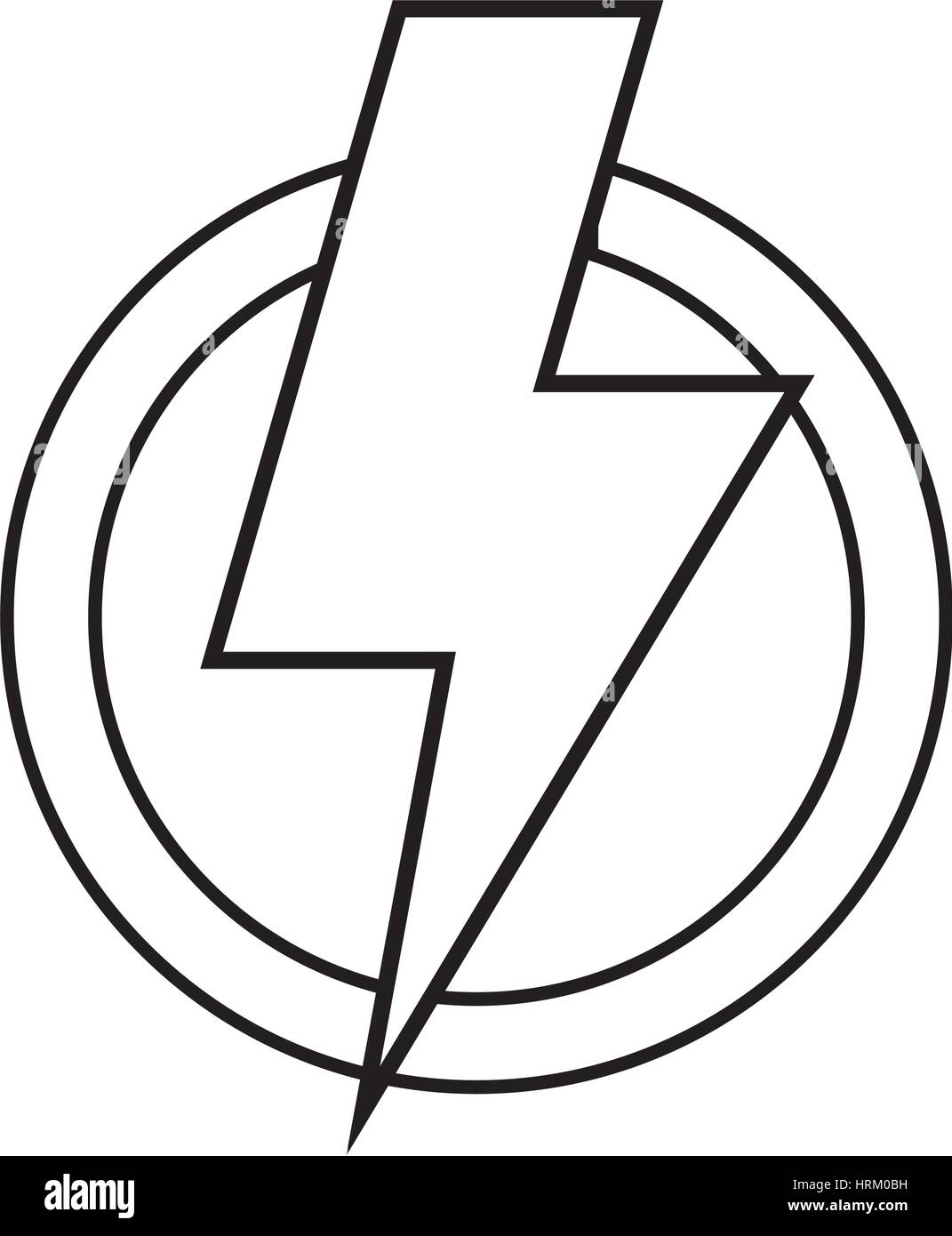 Ray simbolo di elettricità Illustrazione Vettoriale