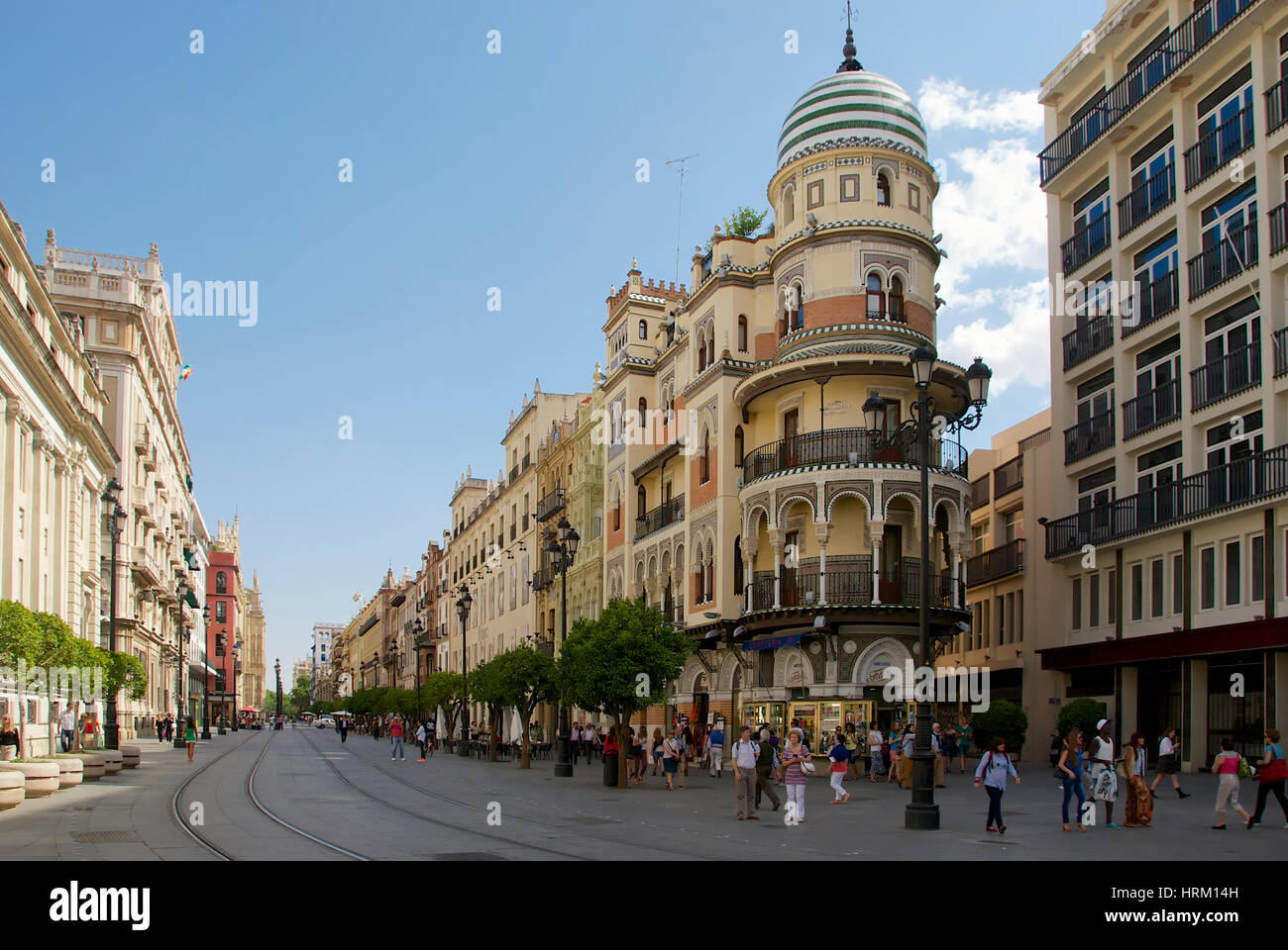 Avenida de la Constitución, Siviglia, Andalusia, Spagna Foto Stock