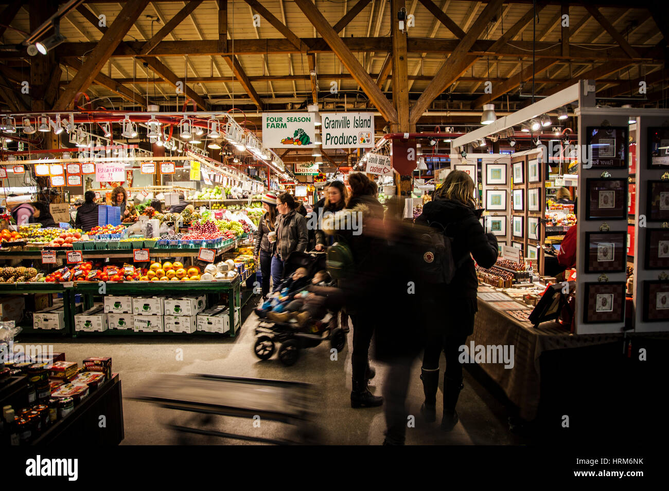 Granville Island market, Vancouver Foto Stock