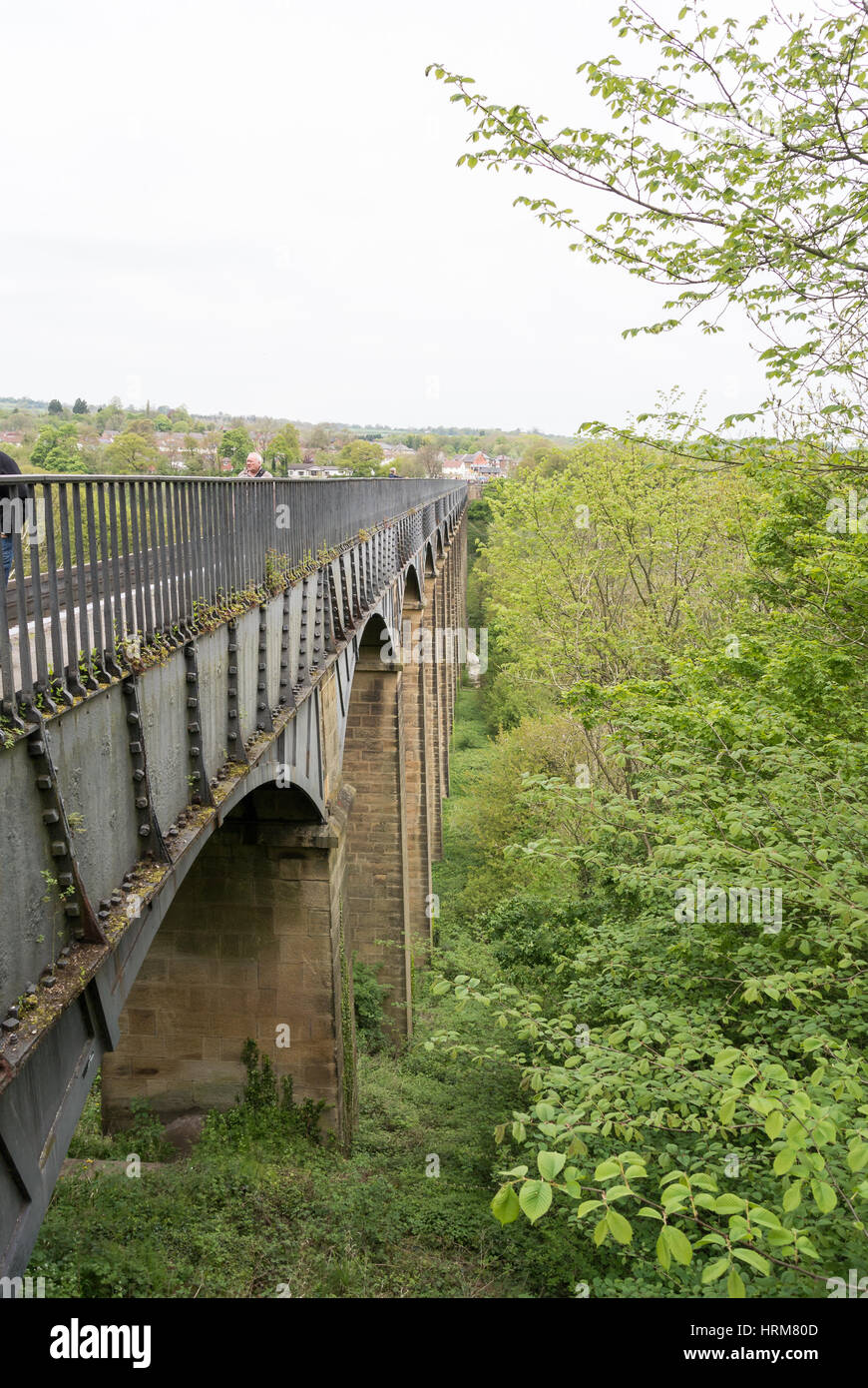 Acquedotto Pontcysyllte colma la valle del fiume Dee Foto Stock