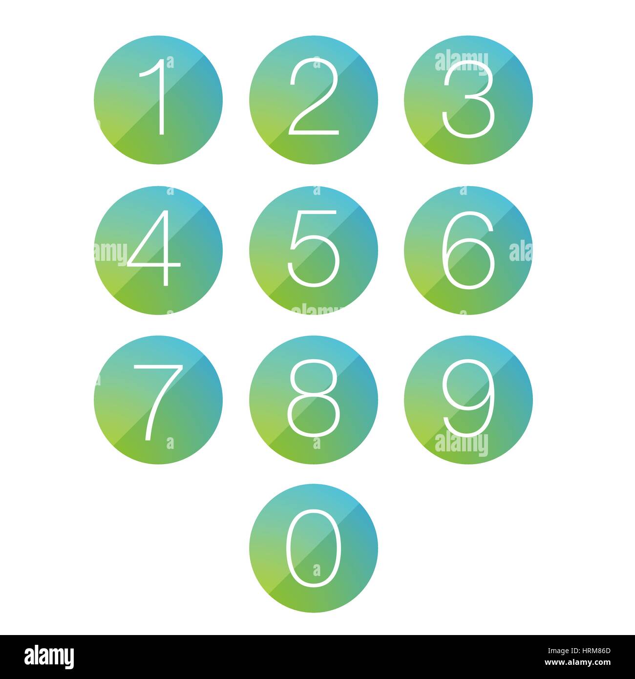 Numero Imposta cerchio Illustrazione Vettoriale