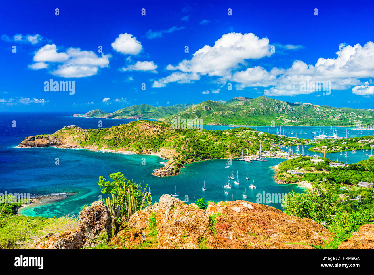 Shirley Heights, Antigua vista. Foto Stock