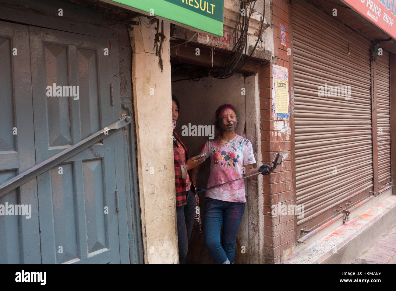 Holi festival , Kathmandu, Nepal Foto Stock