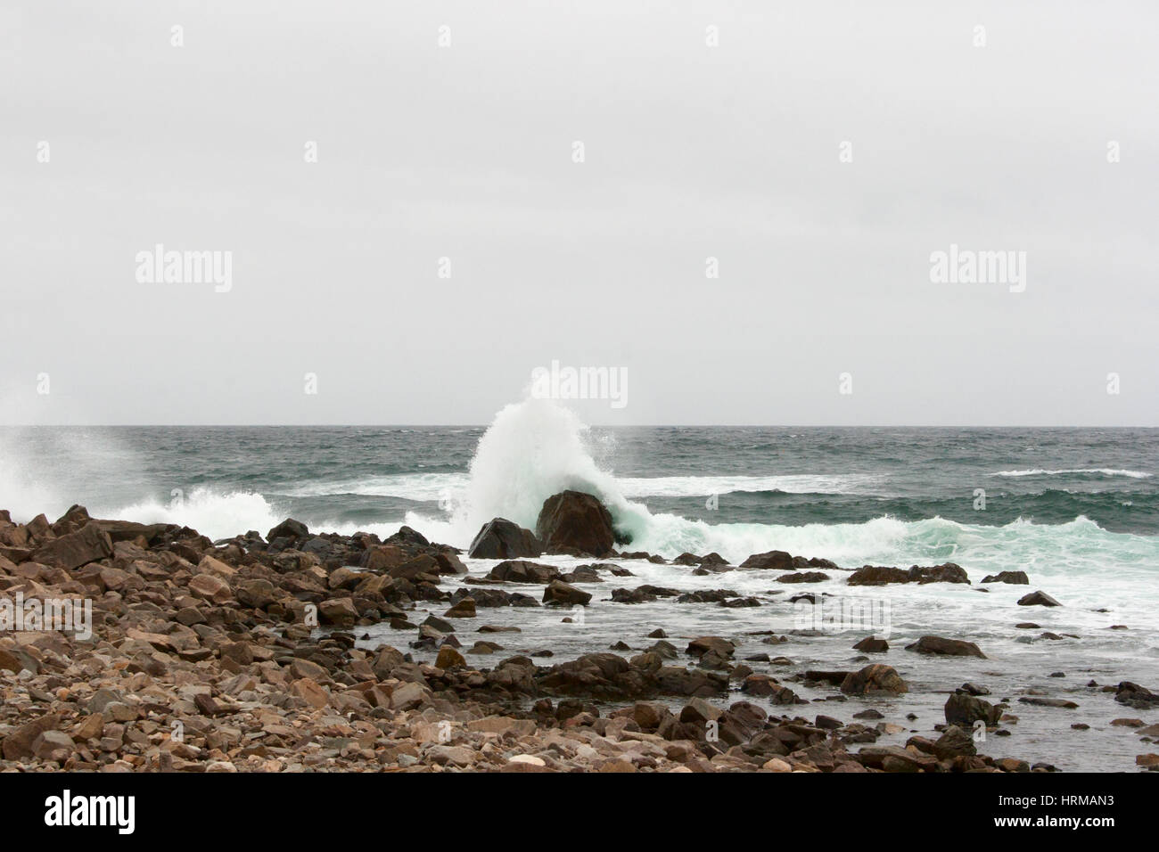 Crashing atlantics oceano onde Foto Stock