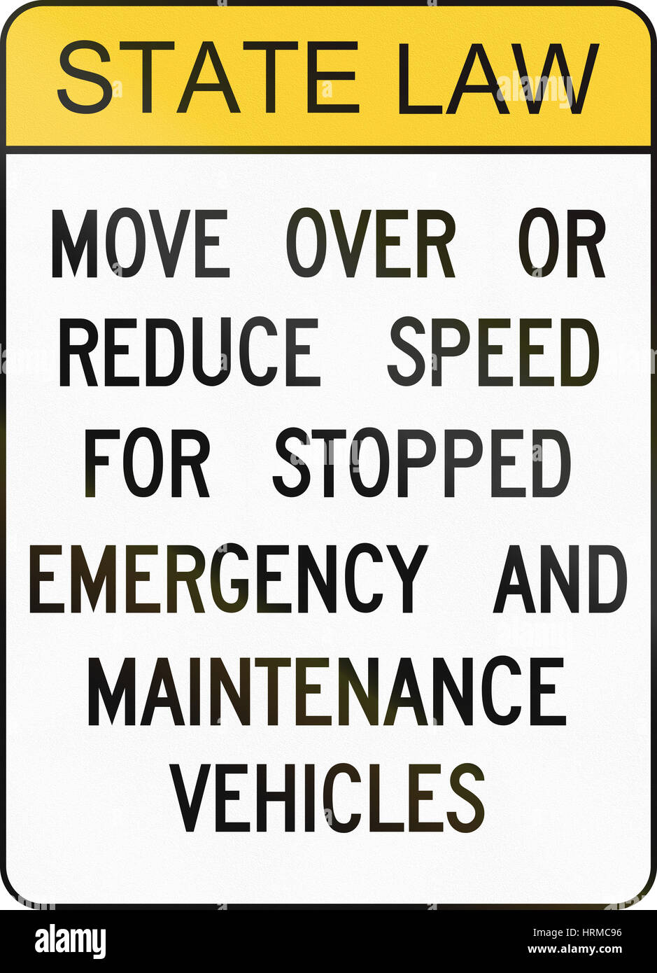 Cartello stradale utilizzata negli Stati Uniti Stato del Delaware - la legge dello Stato della informazione. Foto Stock