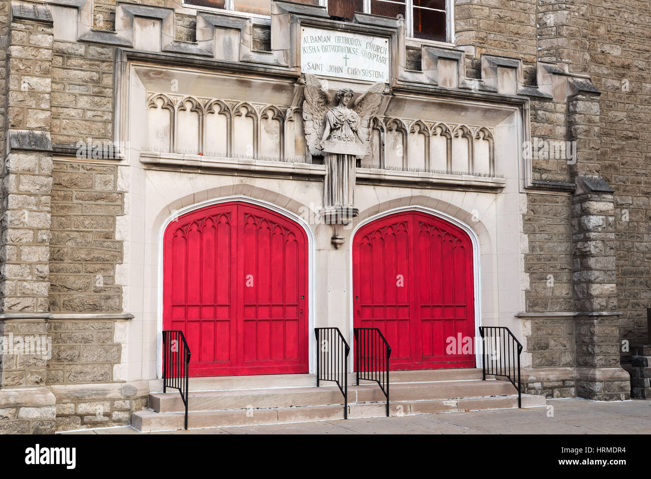 Albanese chiesa ortodossa, città vecchia, Philadelphia, Pennsylvania, STATI UNITI D'AMERICA Foto Stock