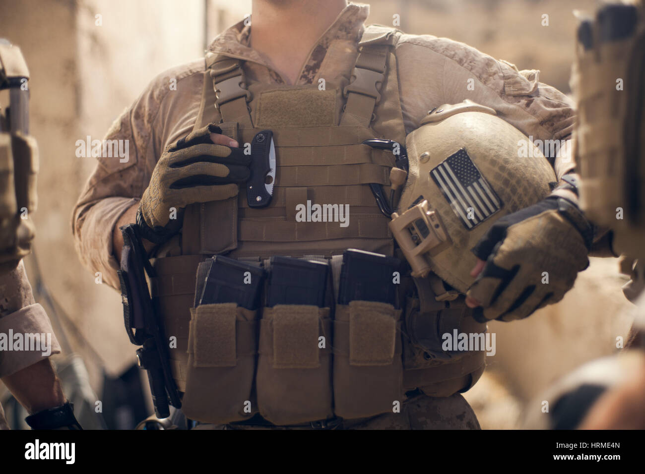 Stati Uniti Marines soldati di pattuglia. Foto Stock