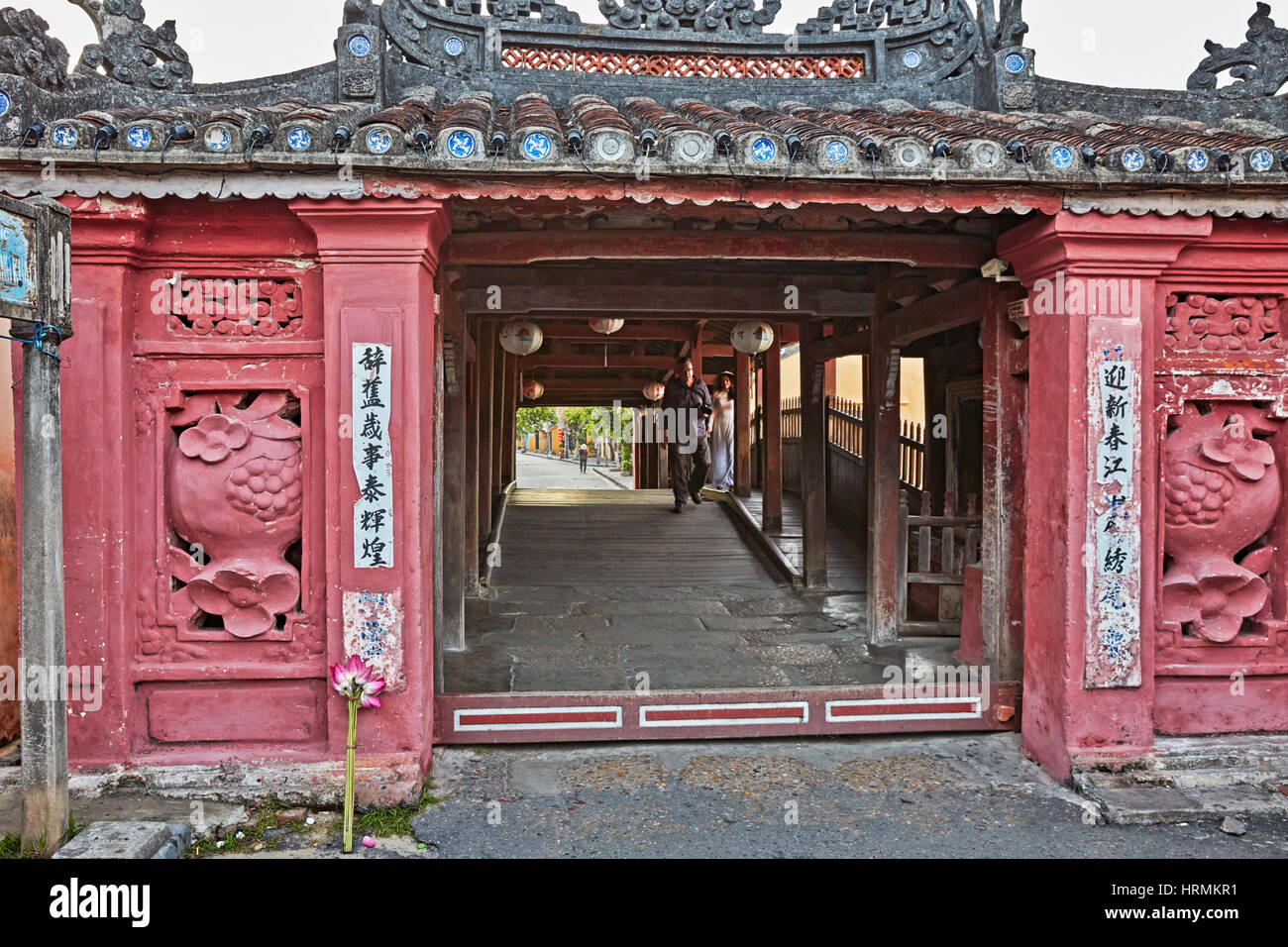 Ponte coperto giapponese. Antica città di Hoi An, Quang Nam Provincia, Vietnam. Foto Stock