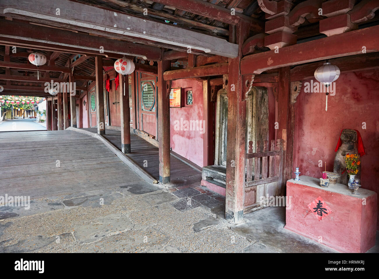 Ponte coperto giapponese. Antica città di Hoi An, Quang Nam Provincia, Vietnam. Foto Stock