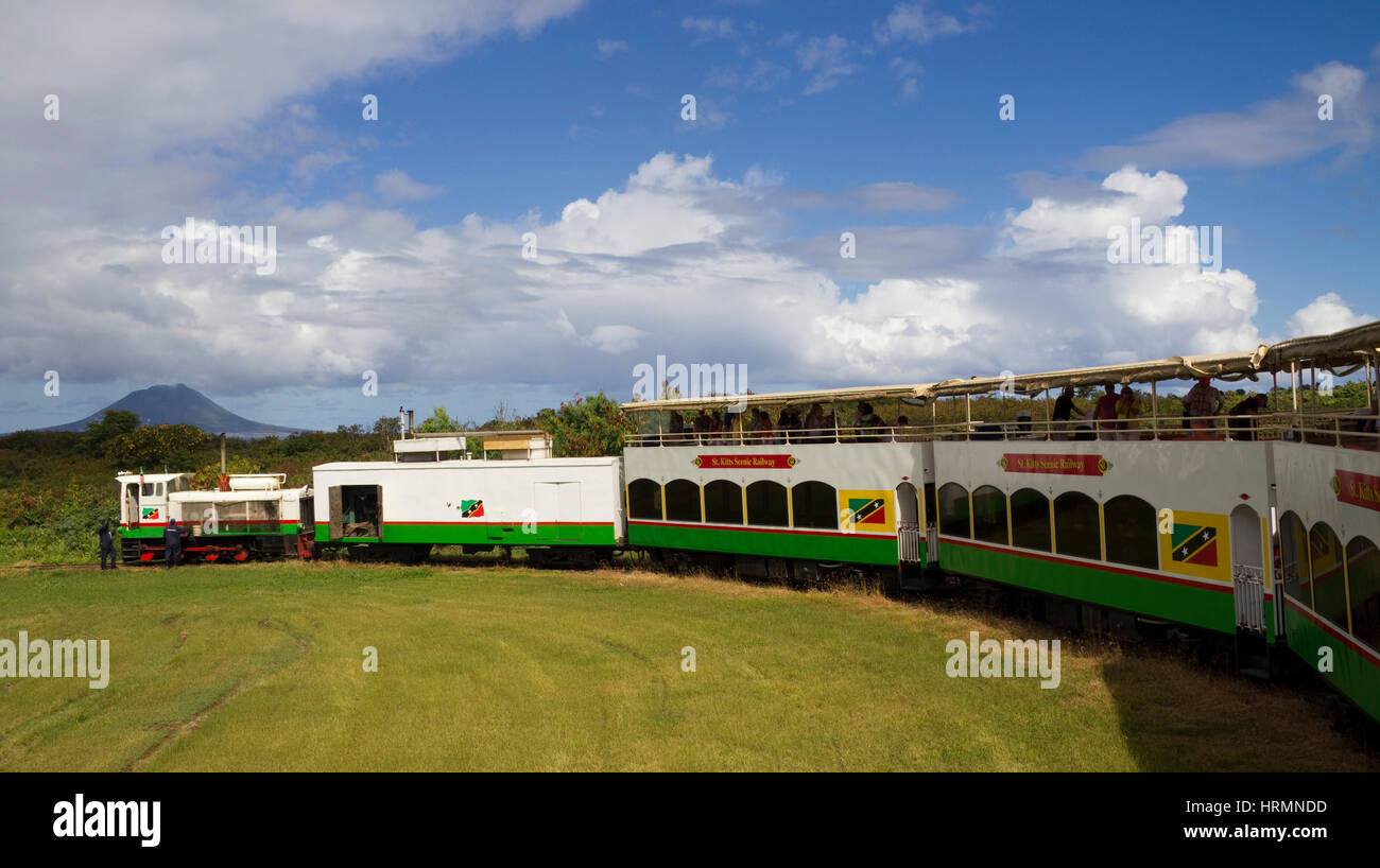 Ferrovia Scenica St Kitts e Nevis, dei Caraibi Foto Stock