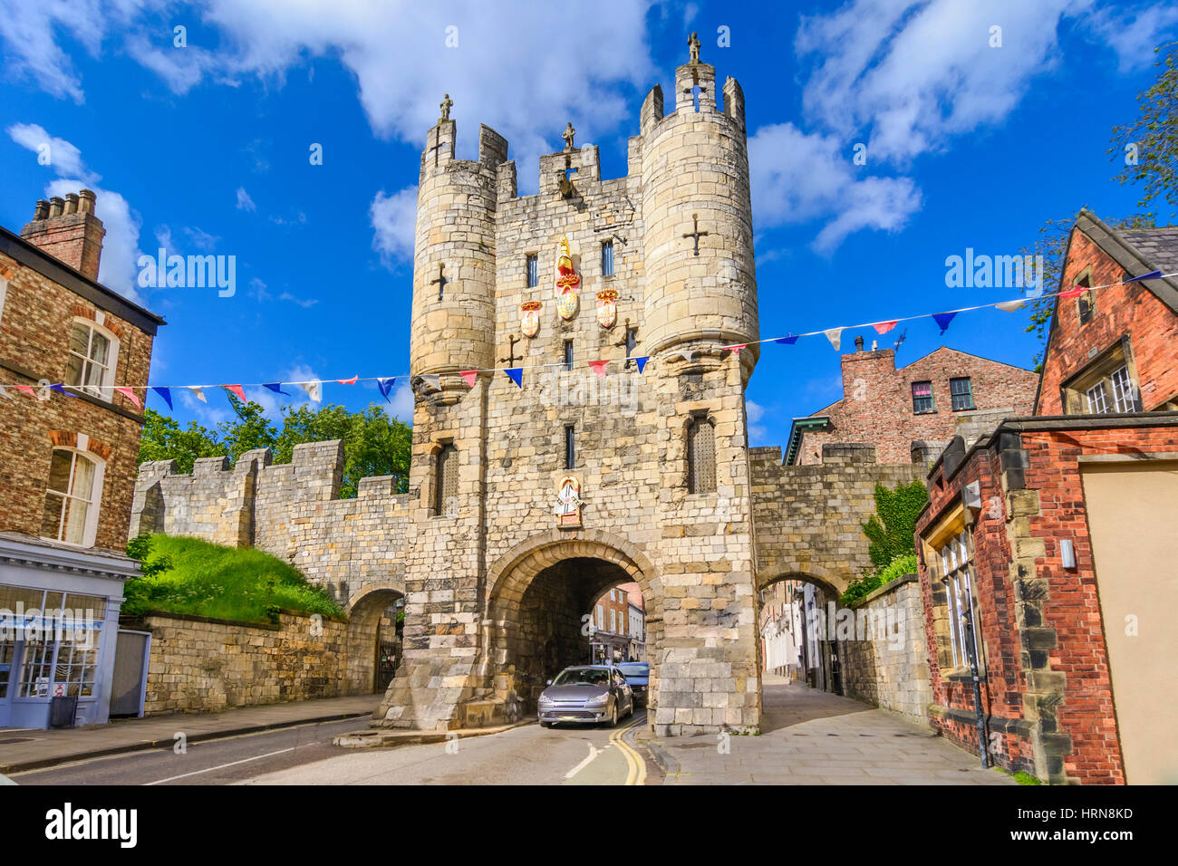 Micklegate - la vecchia porta medievale di York,REGNO UNITO Foto Stock