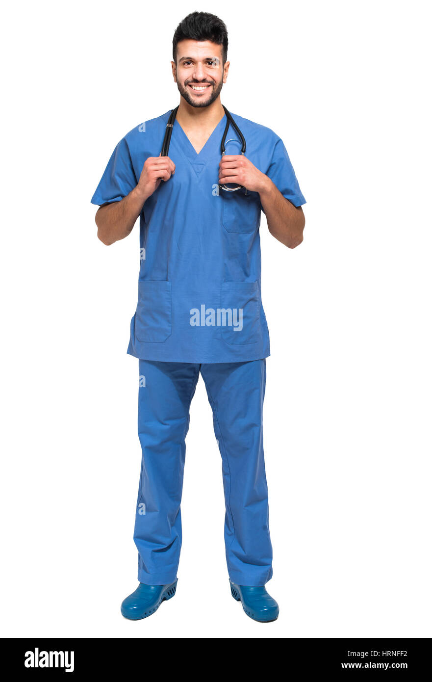 Ritratto di un bel giovane medico Foto Stock