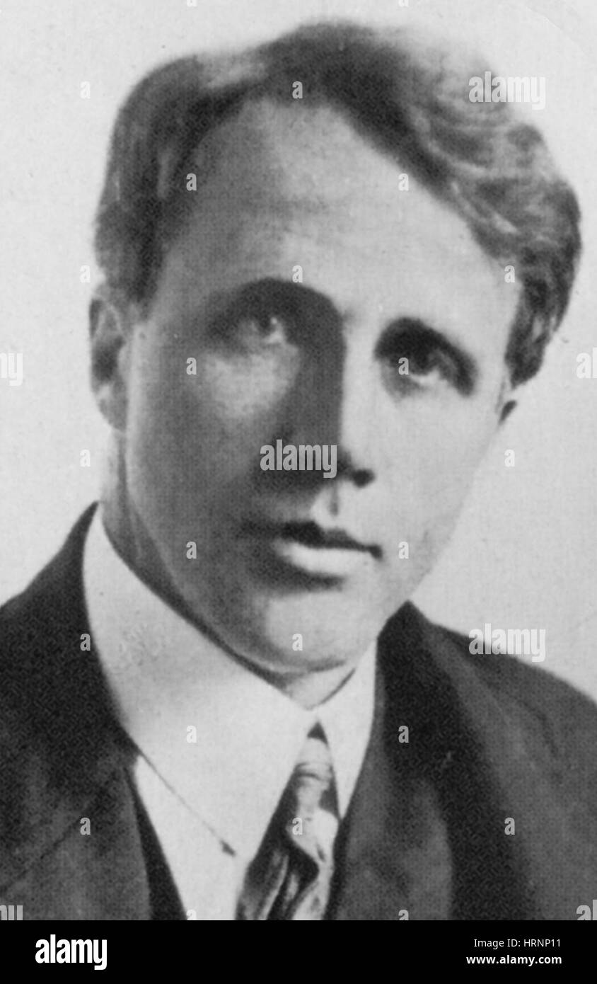 Robert Frost, poeta americano Foto Stock