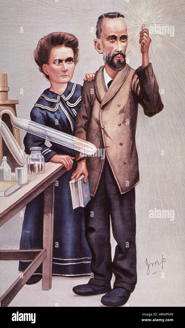 Marie e Pierre Curie, fisici Foto Stock