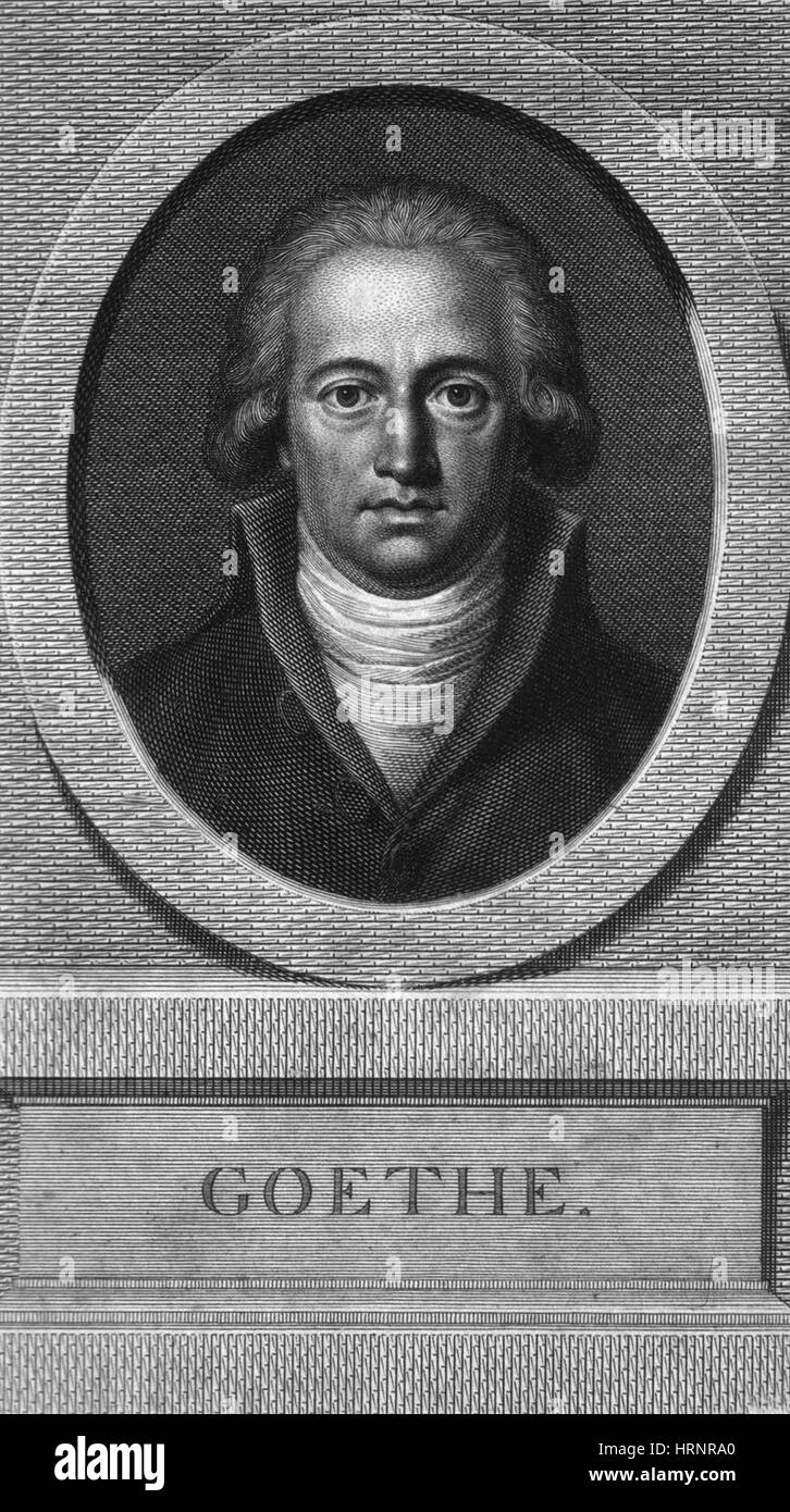 Johann Wolfgang von Goethe, autore tedesco e Polymath Foto Stock