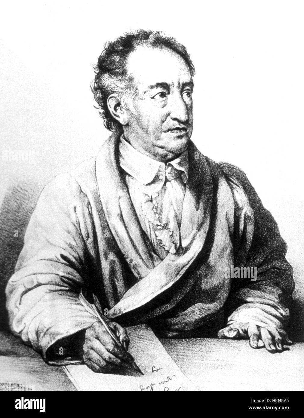 Johann Wolfgang von Goethe, autore tedesco e Polymath Foto Stock