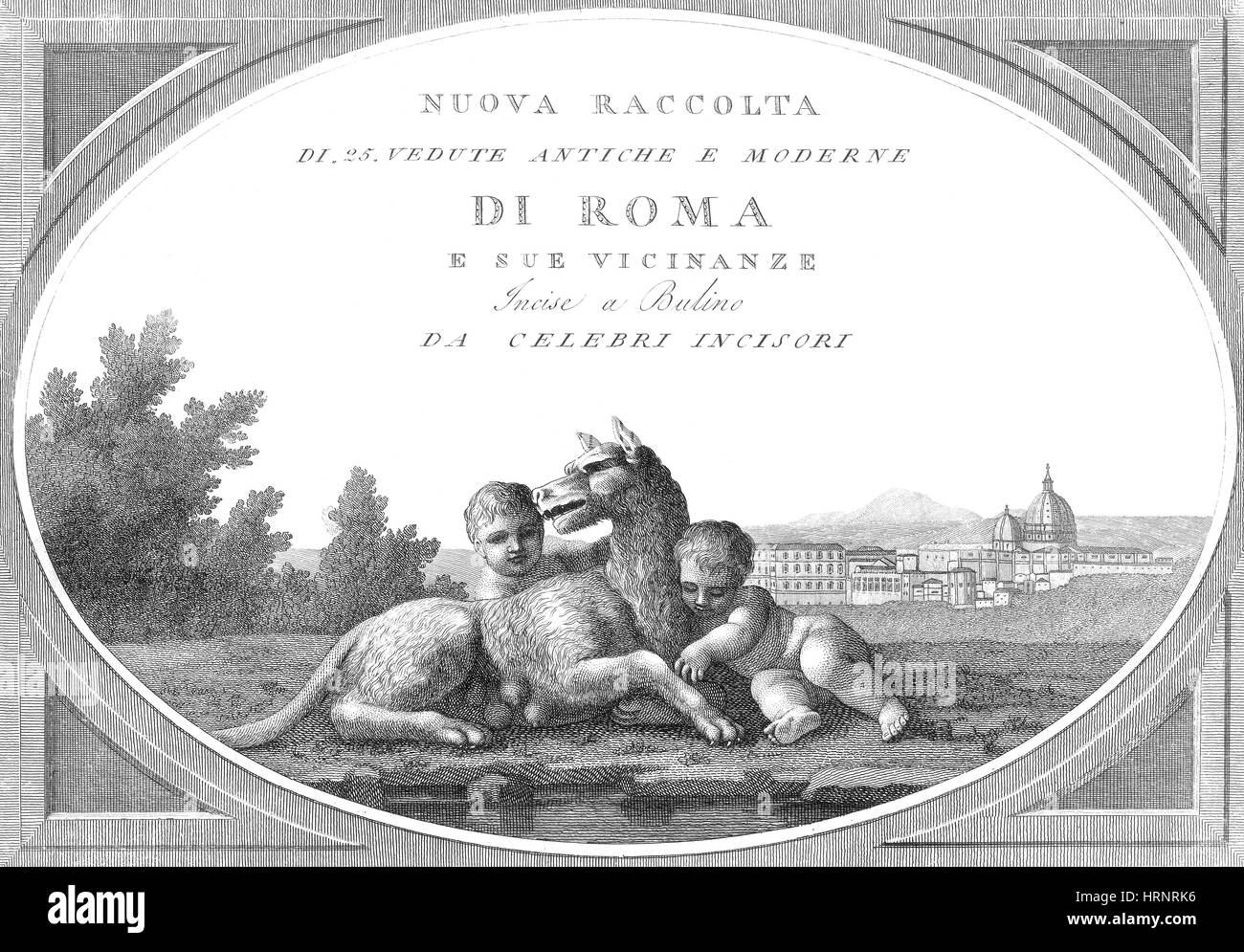 Romolo e Remo, fondatori di Roma Foto Stock
