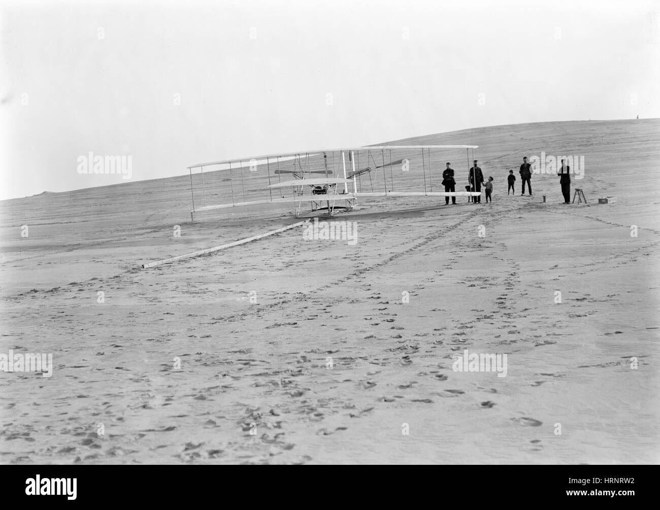 Fratelli Wright aereo, Big Kill Devil Hill, 1903 Foto Stock