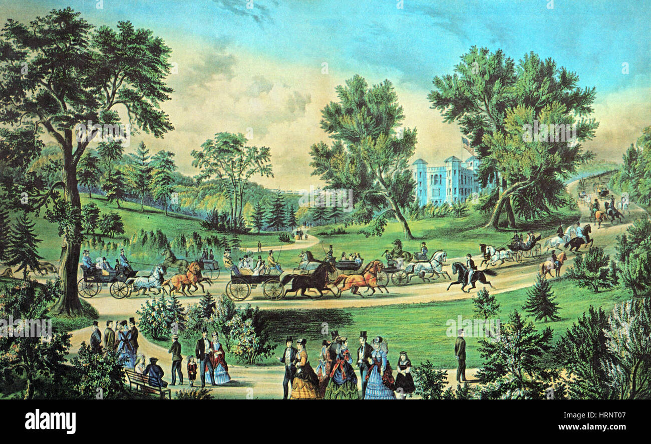 Il Central Park di New York, 1869 Foto Stock