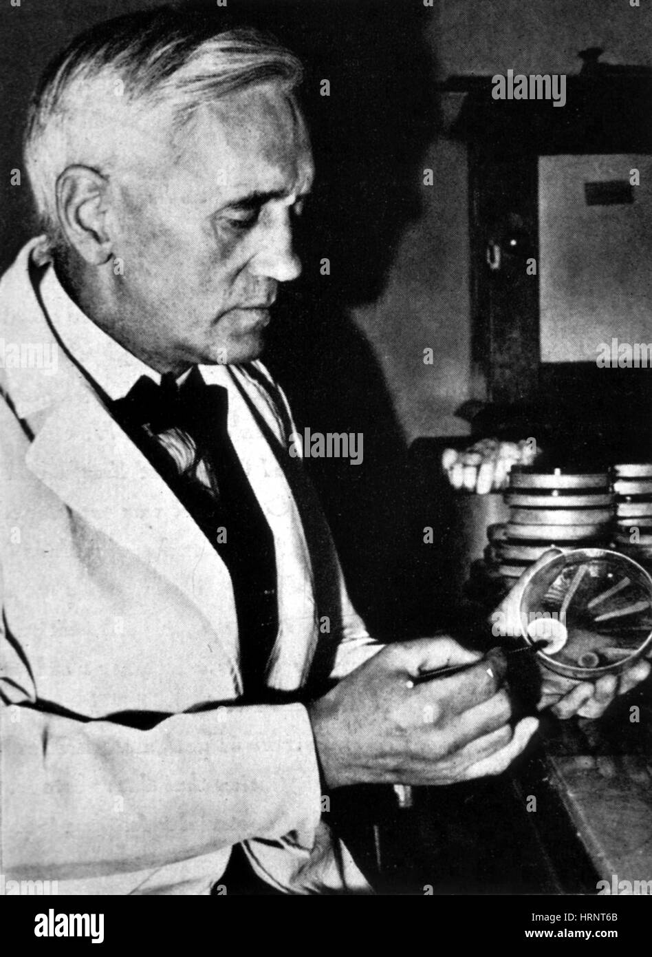 Alexander Fleming, biologo scozzese Foto Stock