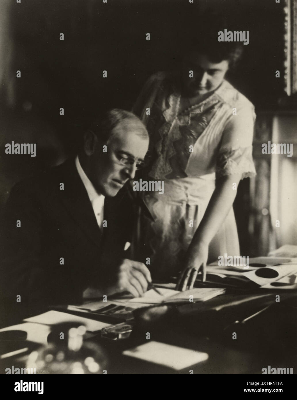 Woodrow Wilson, 28 U.S. Il presidente Foto Stock