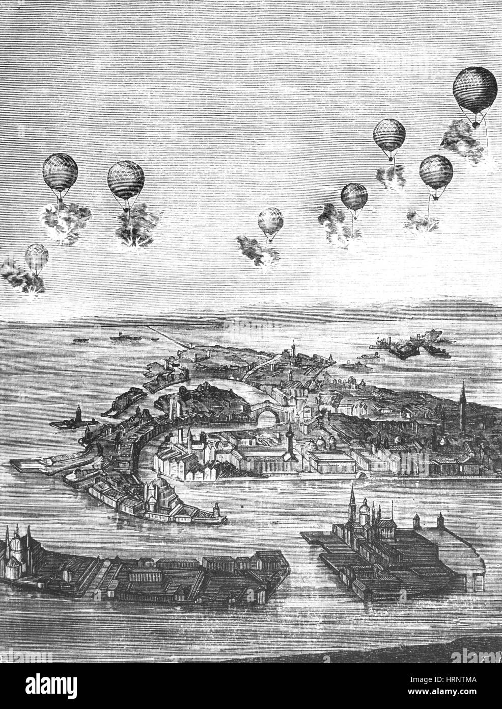 Il combattimento aereo, 1850 Foto Stock