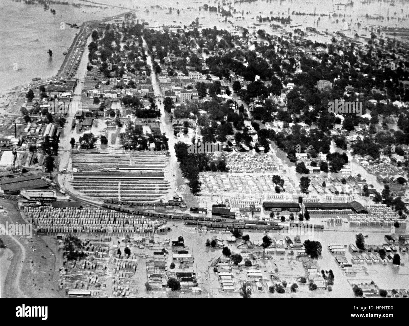 Grande Fiume Mississippi Flood, 1927 Foto Stock