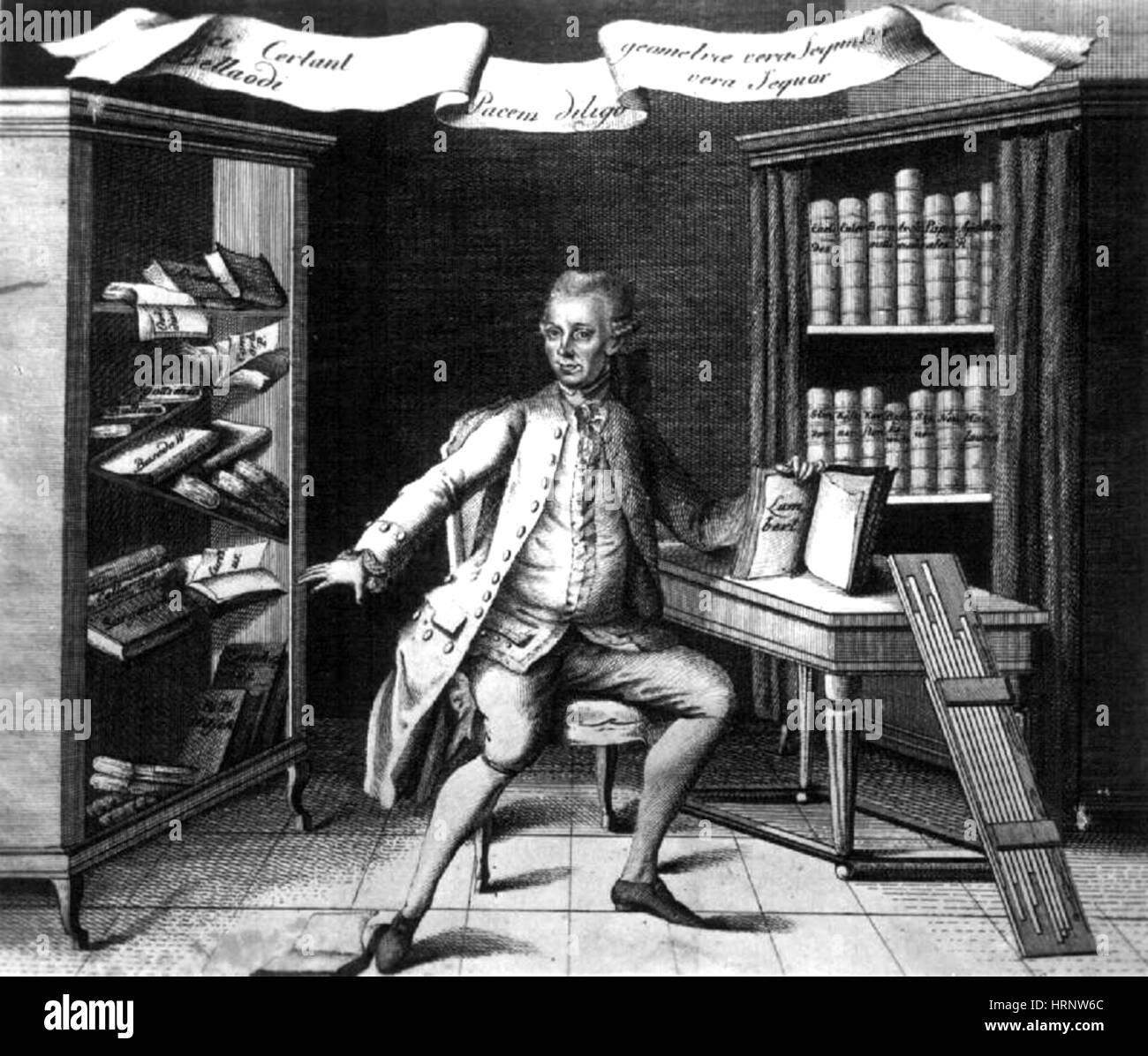 Johann Heinrich Lambert, Polymath svizzero Foto Stock