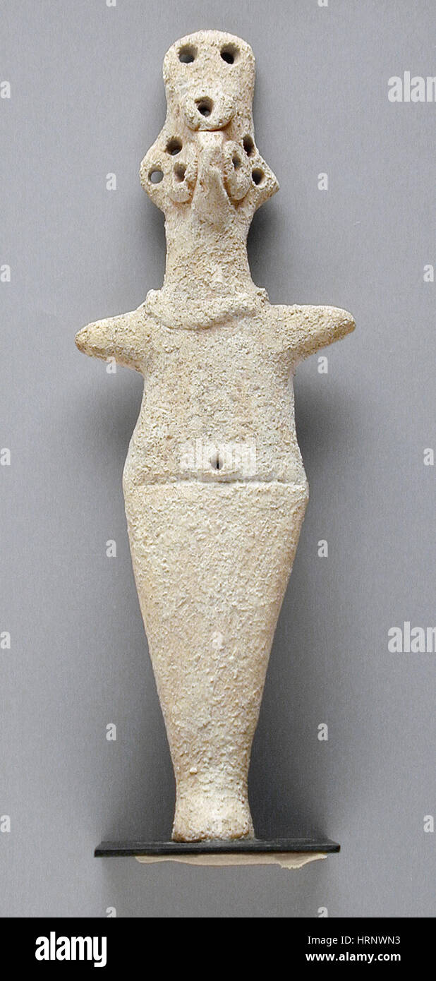 Syro-Hittite Figurine di Terracotta, Anatolia Foto Stock