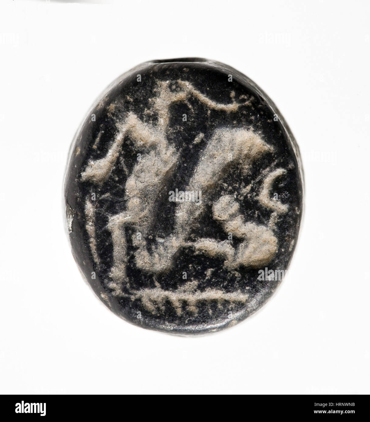 Timbro Scaraboid guarnizione, 8-VII secolo A.C. Foto Stock