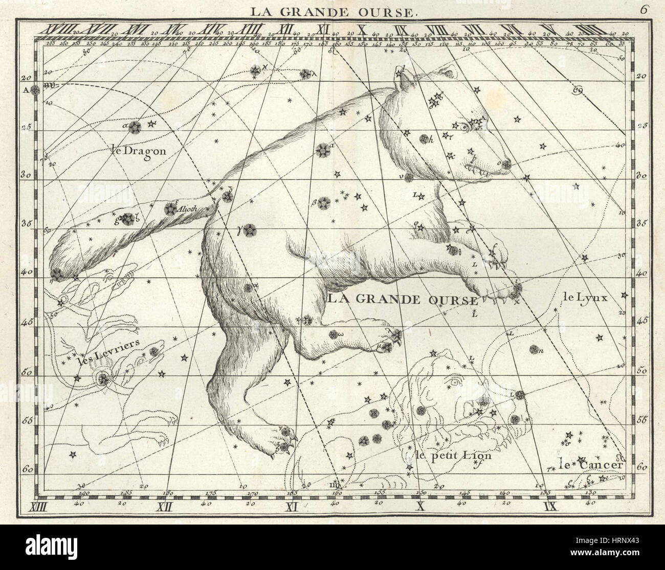 Orsa Maggiore costellazione, 1729 Foto Stock