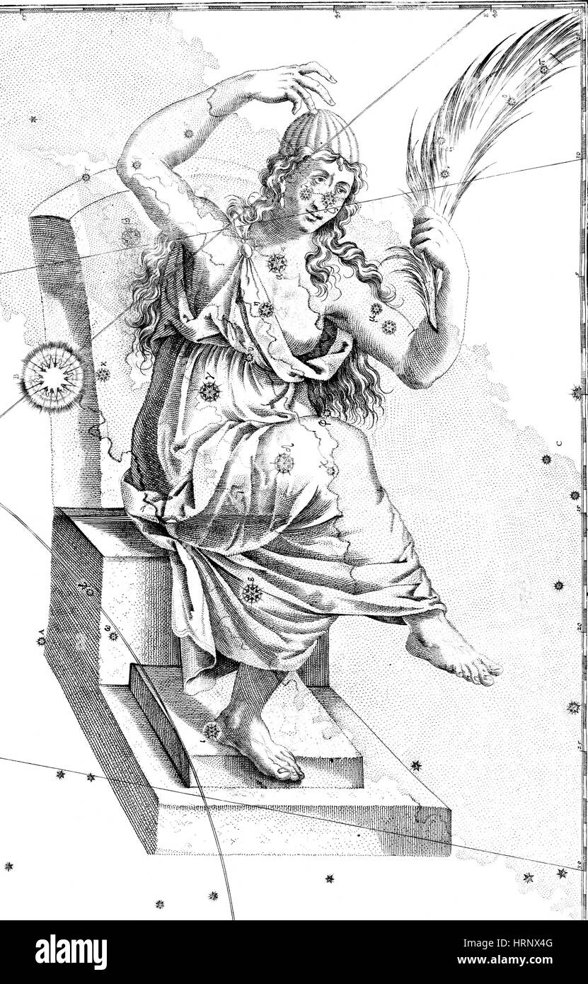 Costellazione di Cassiopeia, 1661 Foto Stock