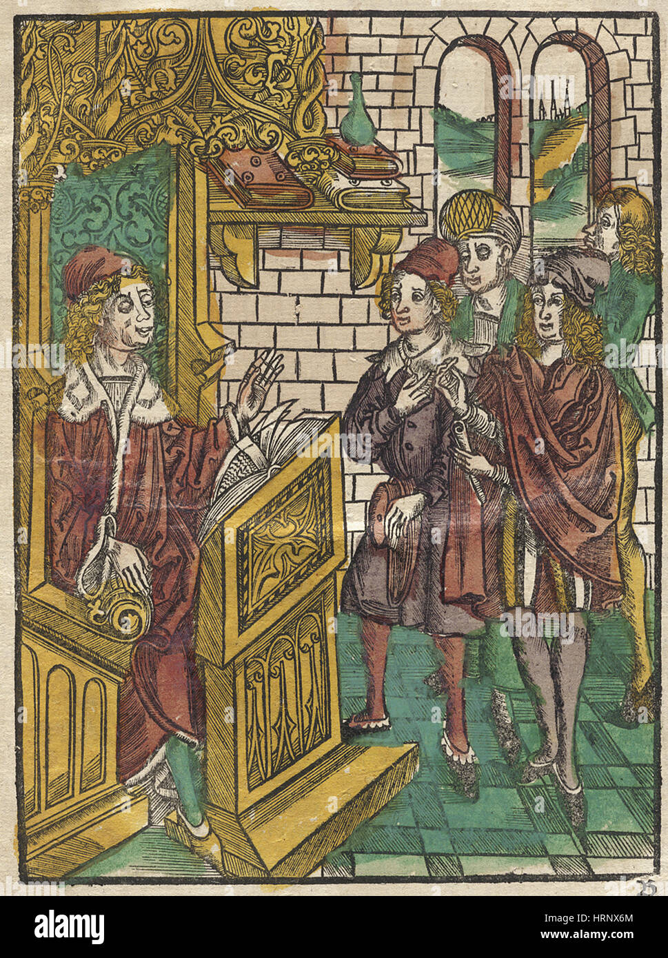 Alchimista e i suoi studenti, 1512 Foto Stock