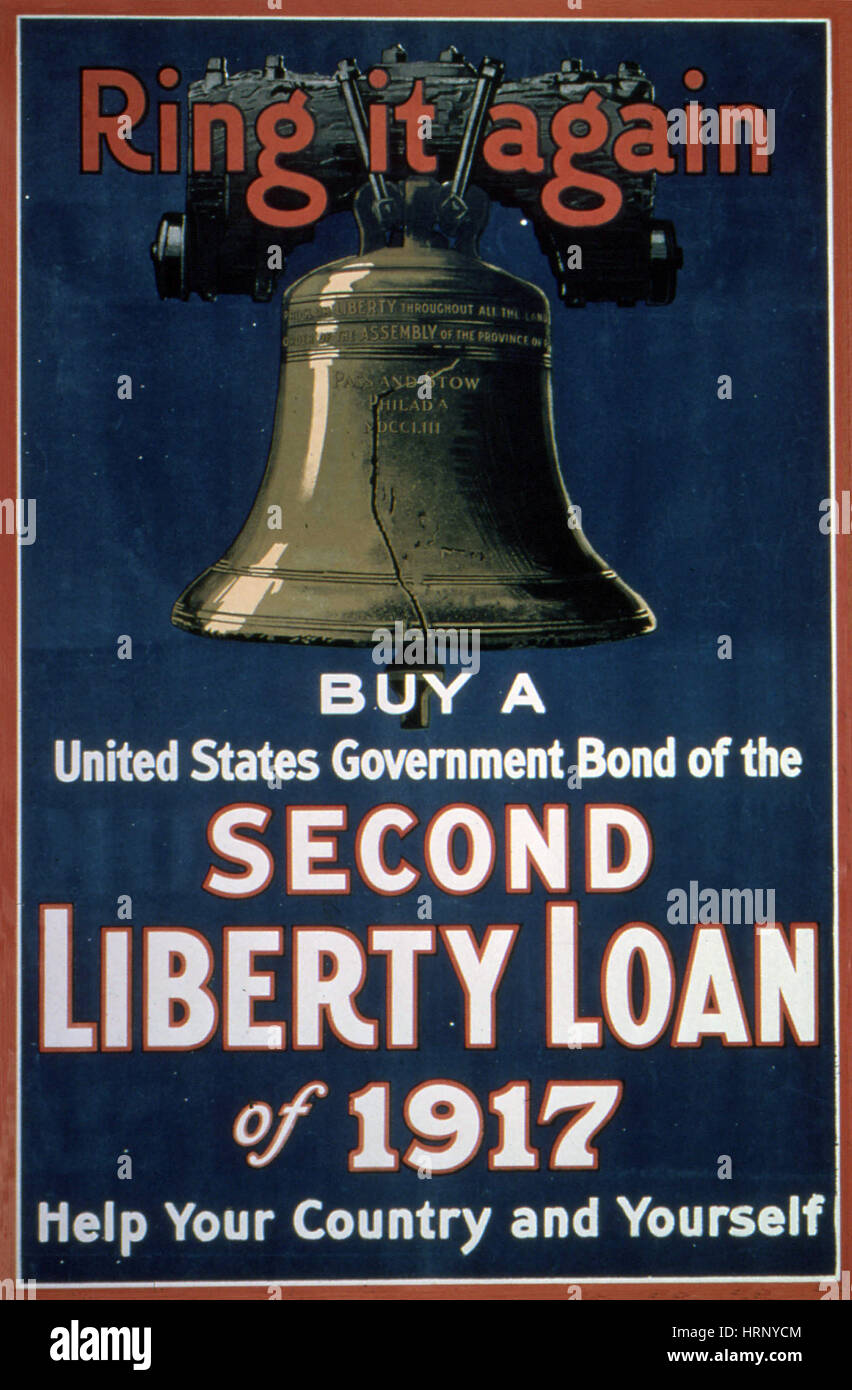 La prima guerra mondiale, secondo prestito Liberty, 1917 Foto Stock