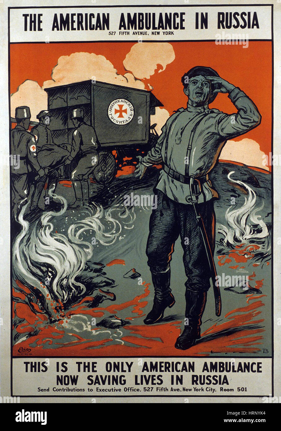 La prima guerra mondiale, "Ora per salvare vite umane in Russia " Foto Stock