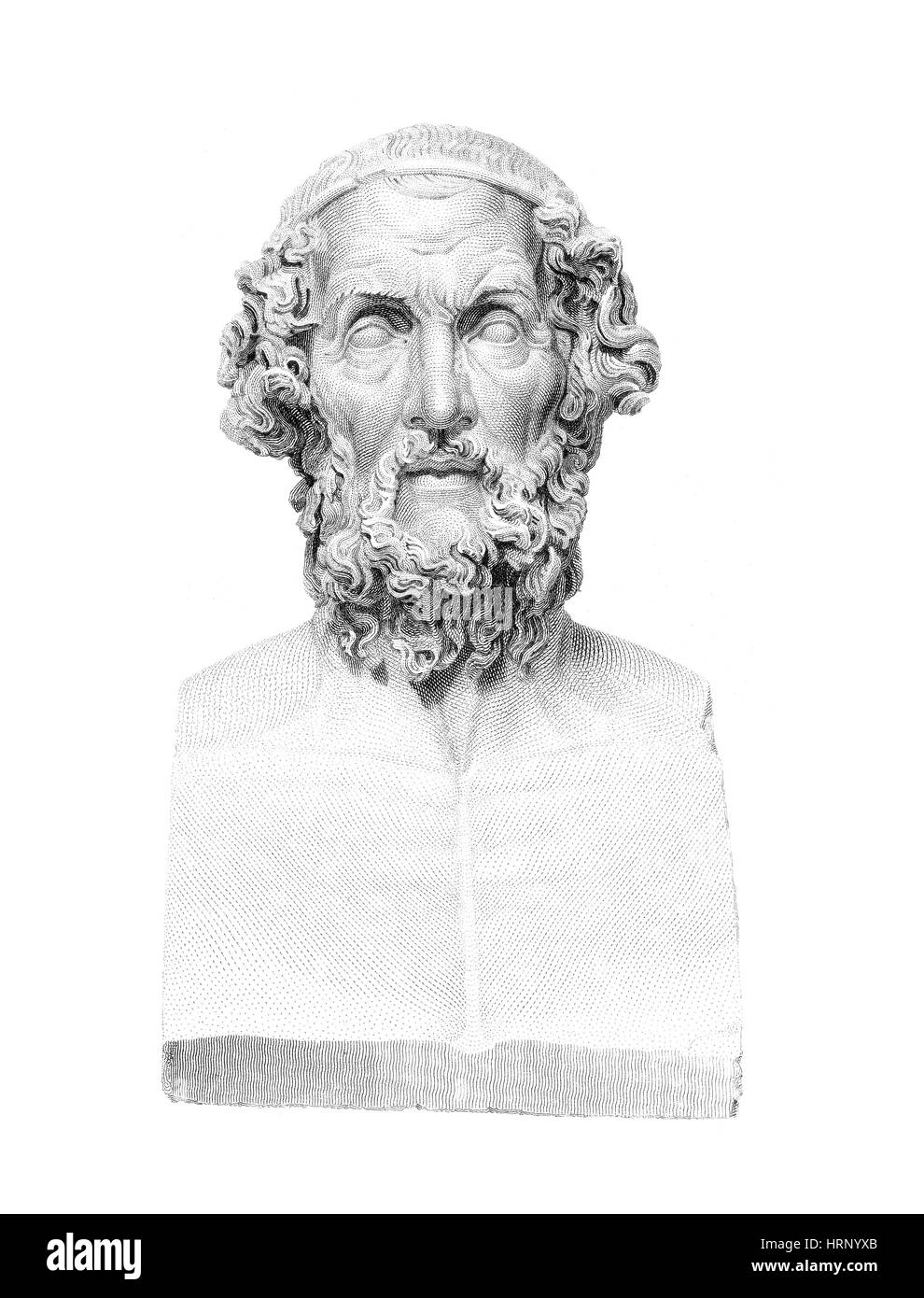 Omero, il Greco antico poeta epico Foto Stock