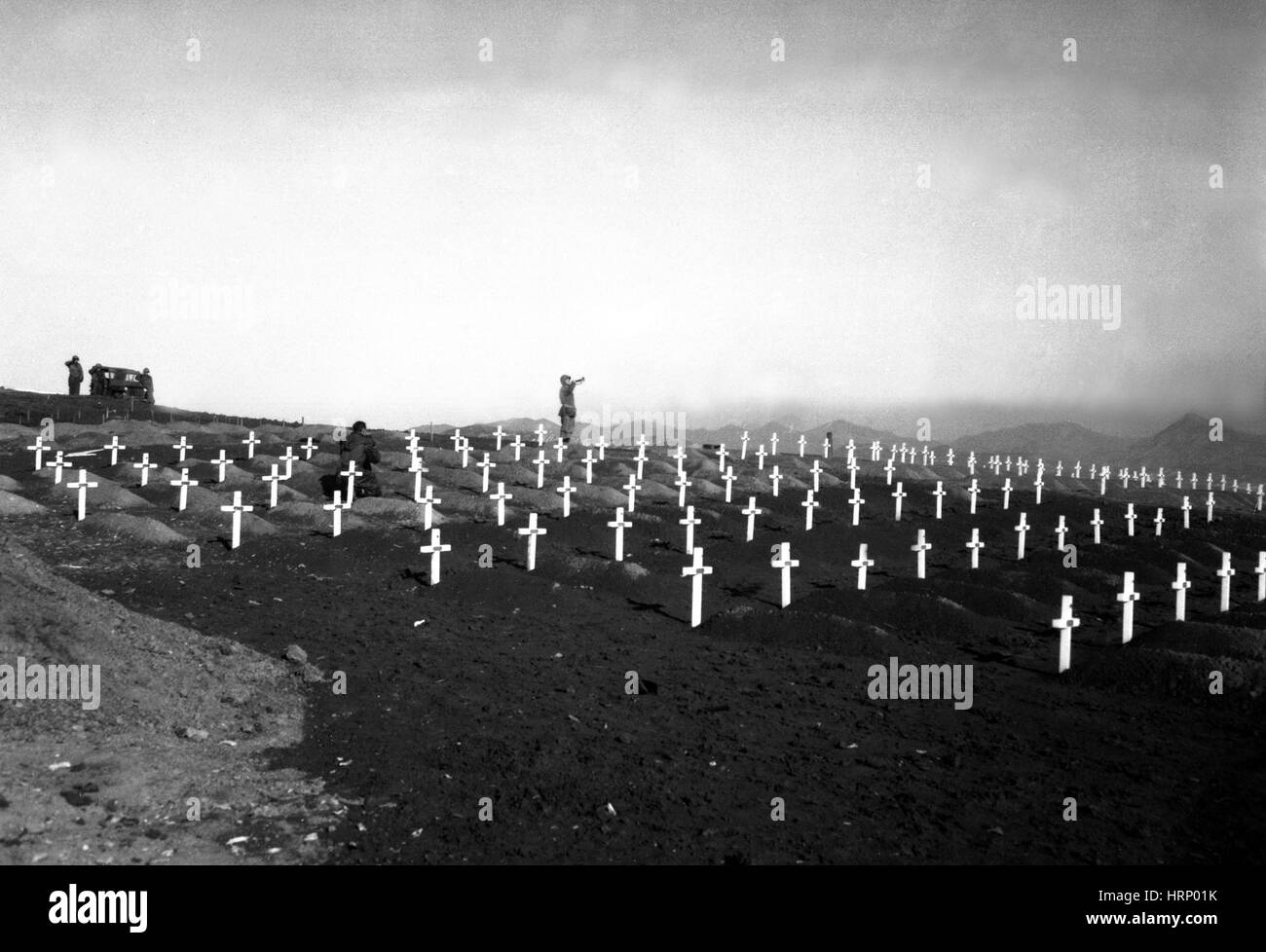 Guerra di Corea, U.S. Cimitero marino, 1950 Foto Stock