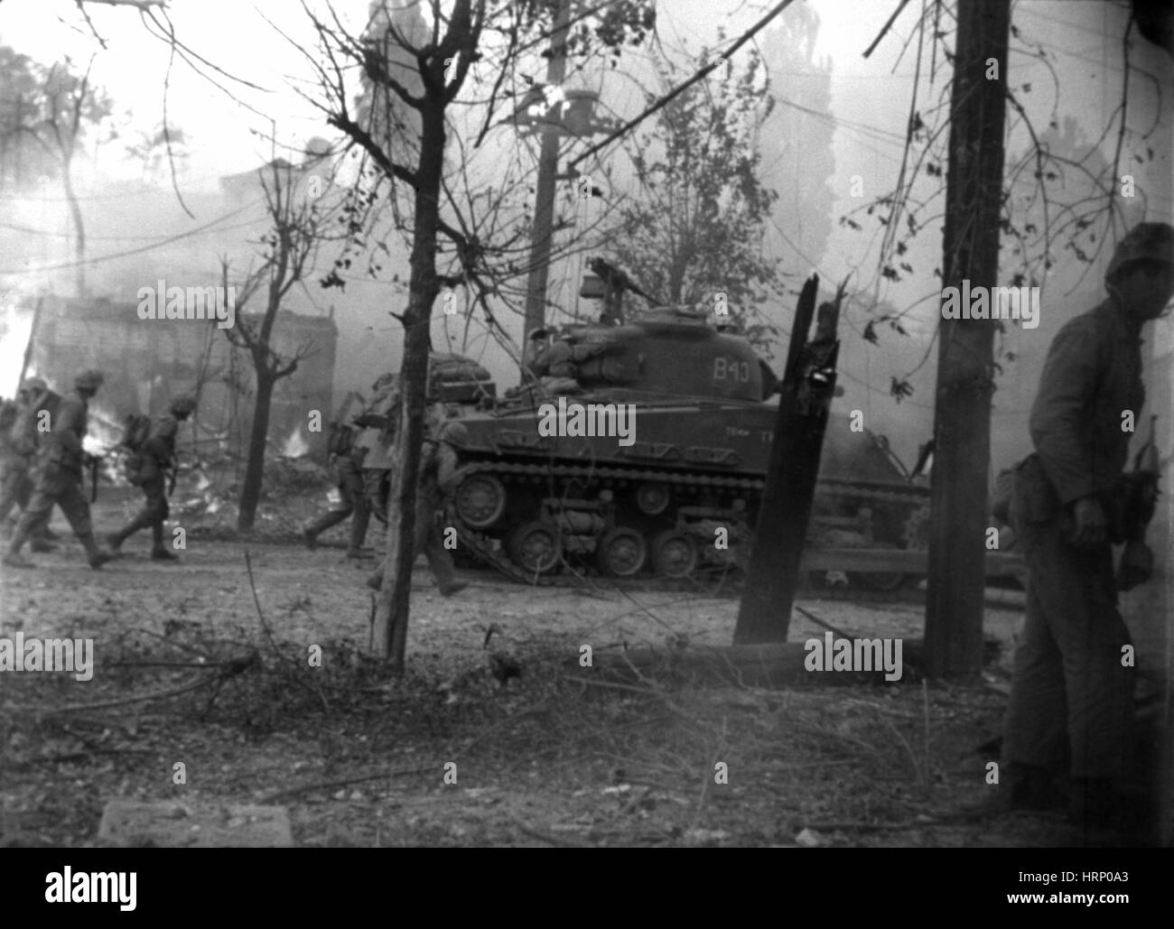 Guerra coreana, le truppe ONU scontri intorno a Seul Foto Stock