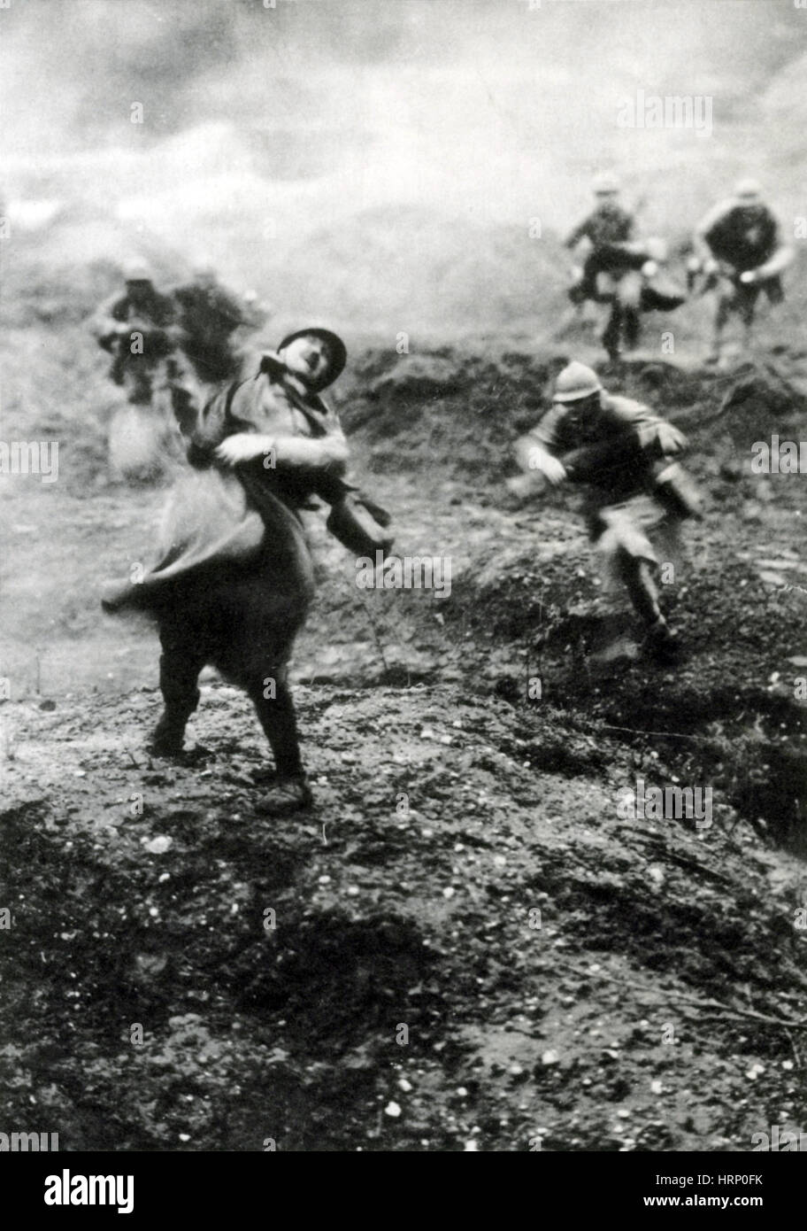 La prima guerra mondiale, soldato della morte, battaglia di Verdun, 1916 Foto Stock