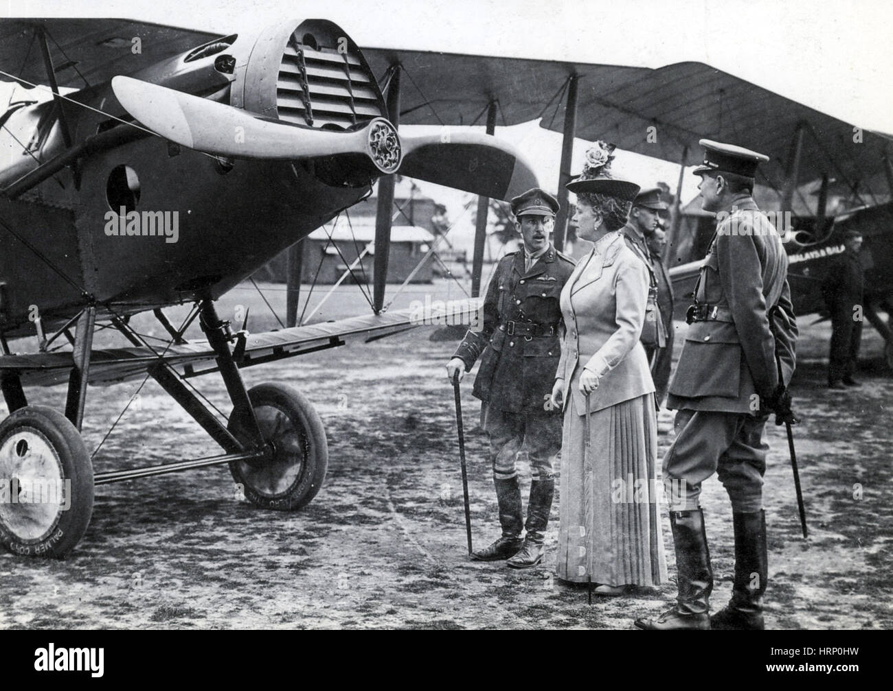 La prima guerra mondiale, il Maresciallo dell'aria Trenchard e Queen Mary Foto Stock