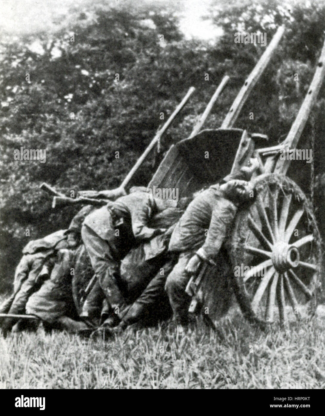 La prima guerra mondiale, morto soldati tedeschi, la battaglia della Marna, 1914 Foto Stock
