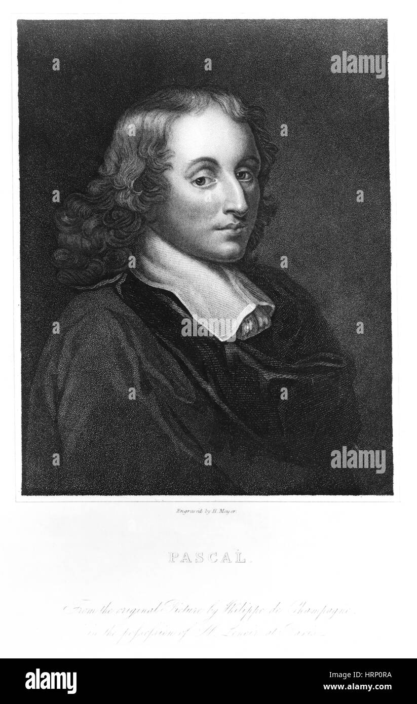 Blaise Pascal, Polymath francese Foto Stock
