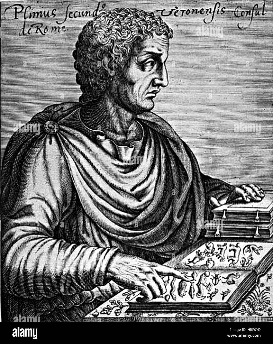 Plinio il Vecchio, antica naturalista Romano Foto Stock