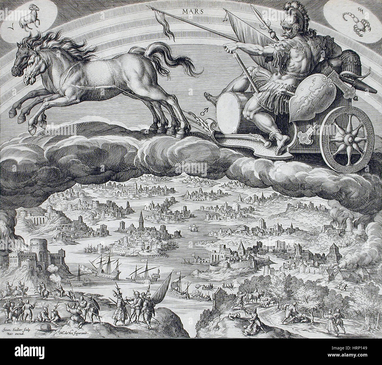 Marte, il dio romano della guerra Foto Stock