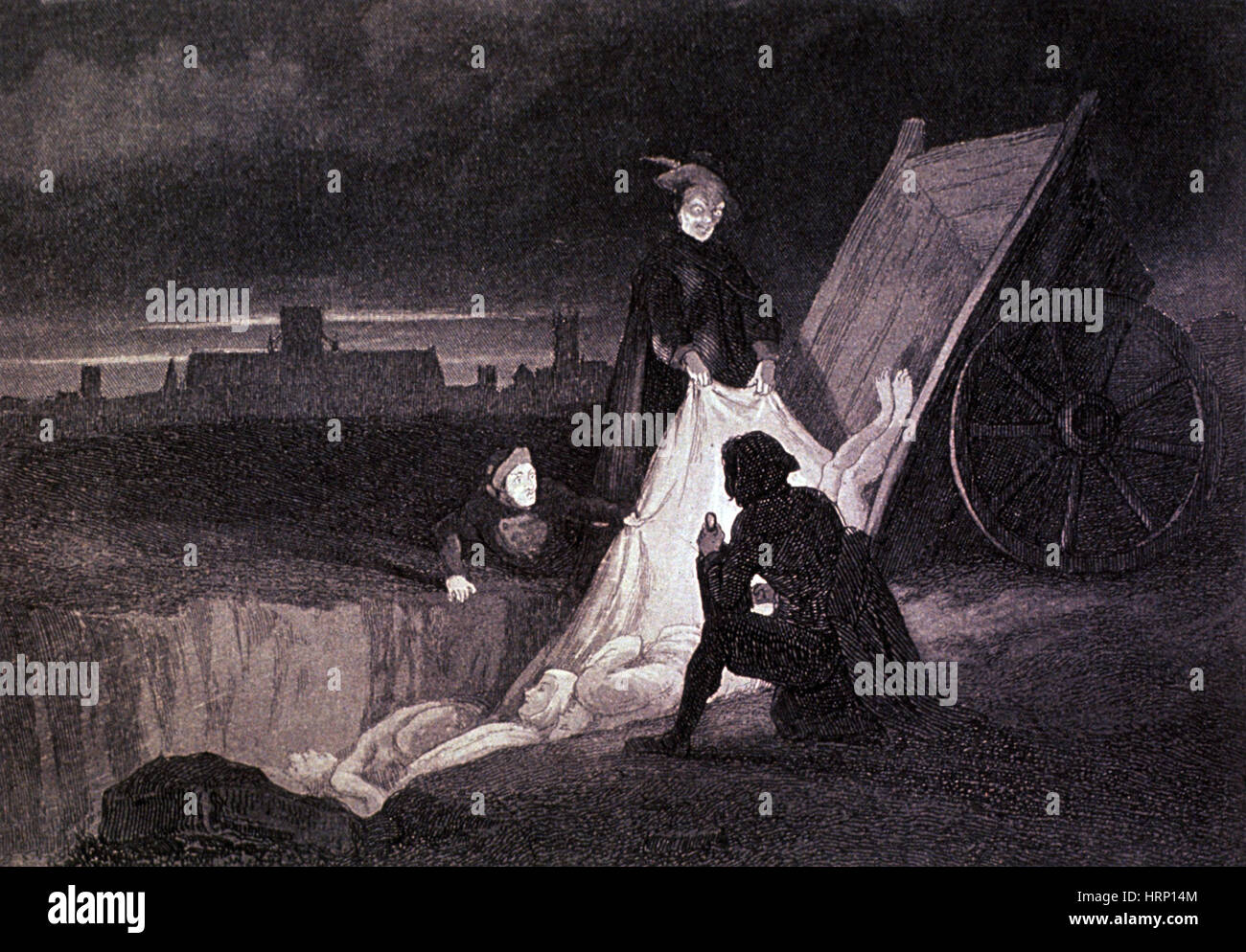 Grande flagello di massa fossa di sepoltura, London, 1665 Foto Stock