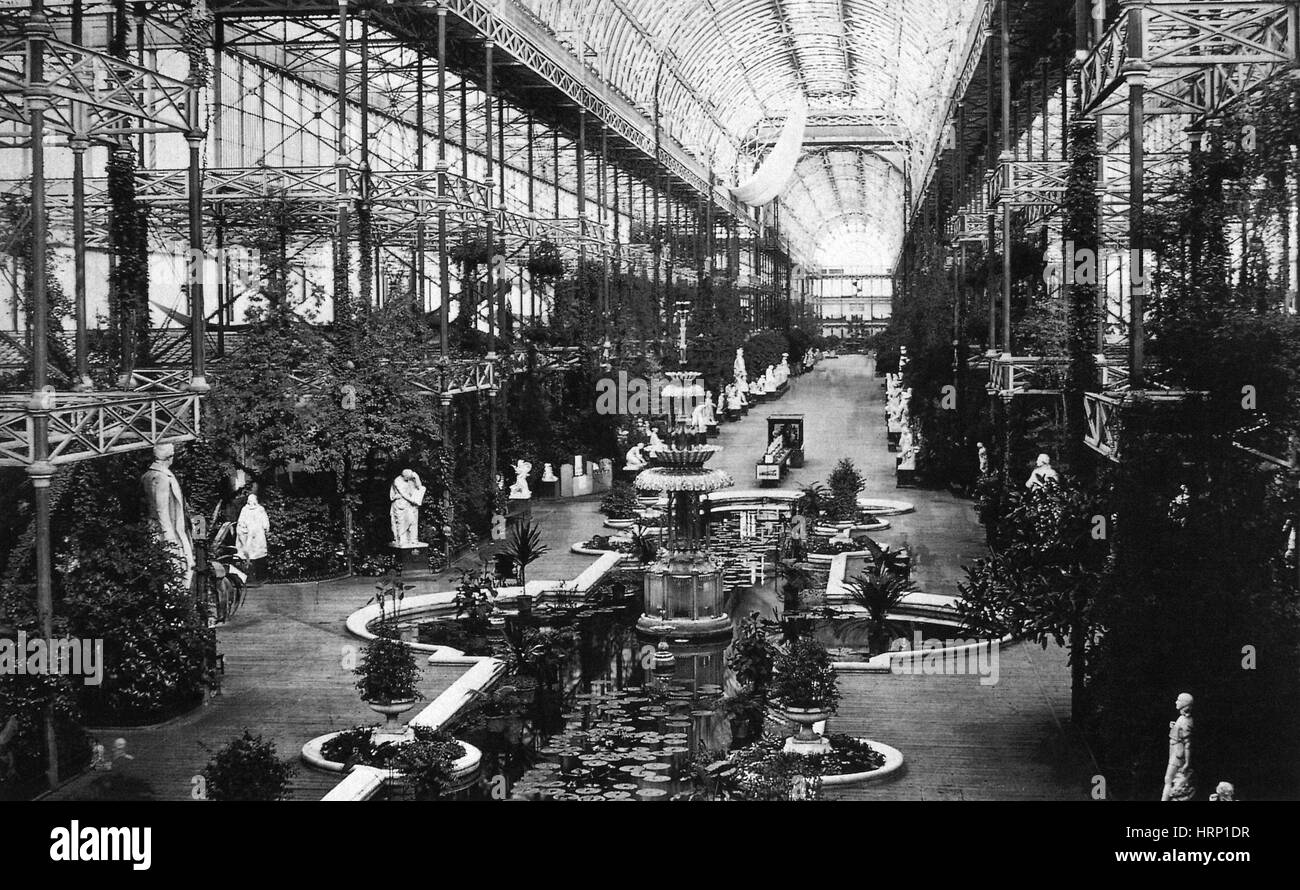 Crystal Palace a Sydenham, 1854 Foto Stock