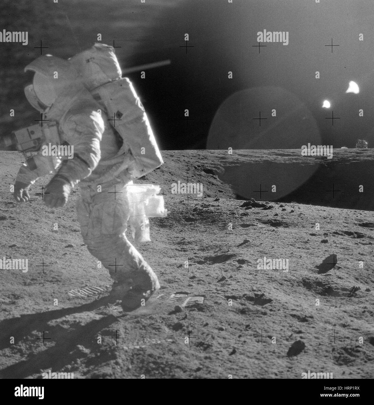 Alan Bean sulla luna, Apollo 12 Foto Stock