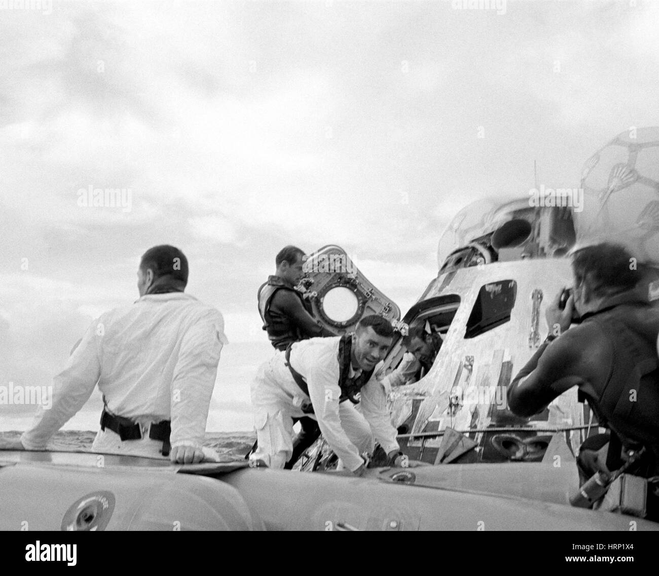 Equipaggio dell'Apollo 13 recupero Foto Stock