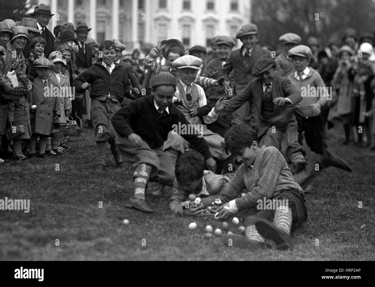 White House Easter Egg Roll, 1929 Foto Stock